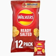 Walkers Ready Salted Multipack Crisps 12x25g